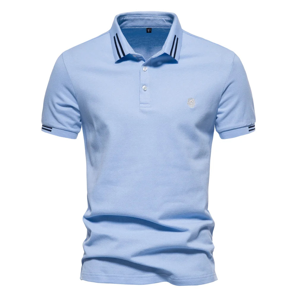 Men's Polo Shirts Casual Solid Color Short Sleeve