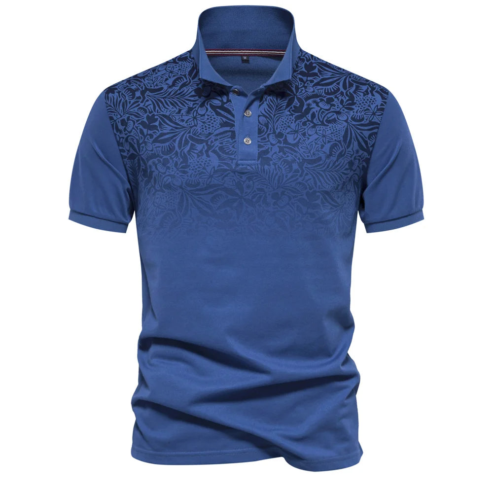 Cotton Blend Polo Shirts for Men Short Sleeve