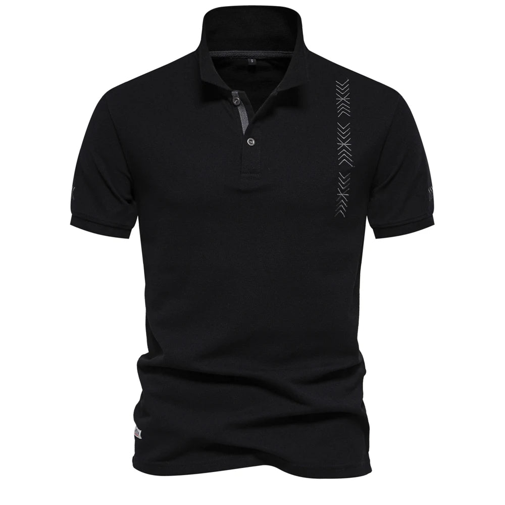 Cotton Polo Shirt for Men Brand Quality Embroidery Short Sleeve