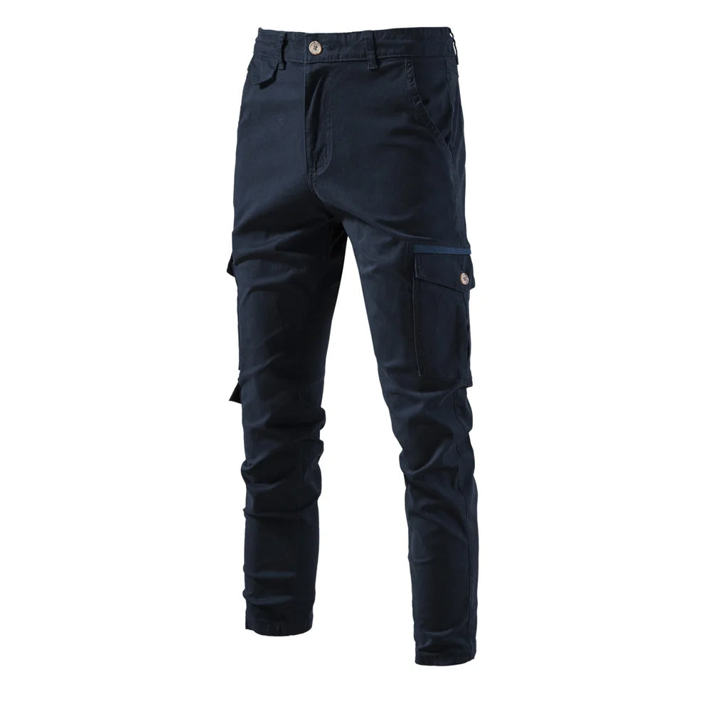 Cotton Men's Cargo Trousers High Quality Casual Pants