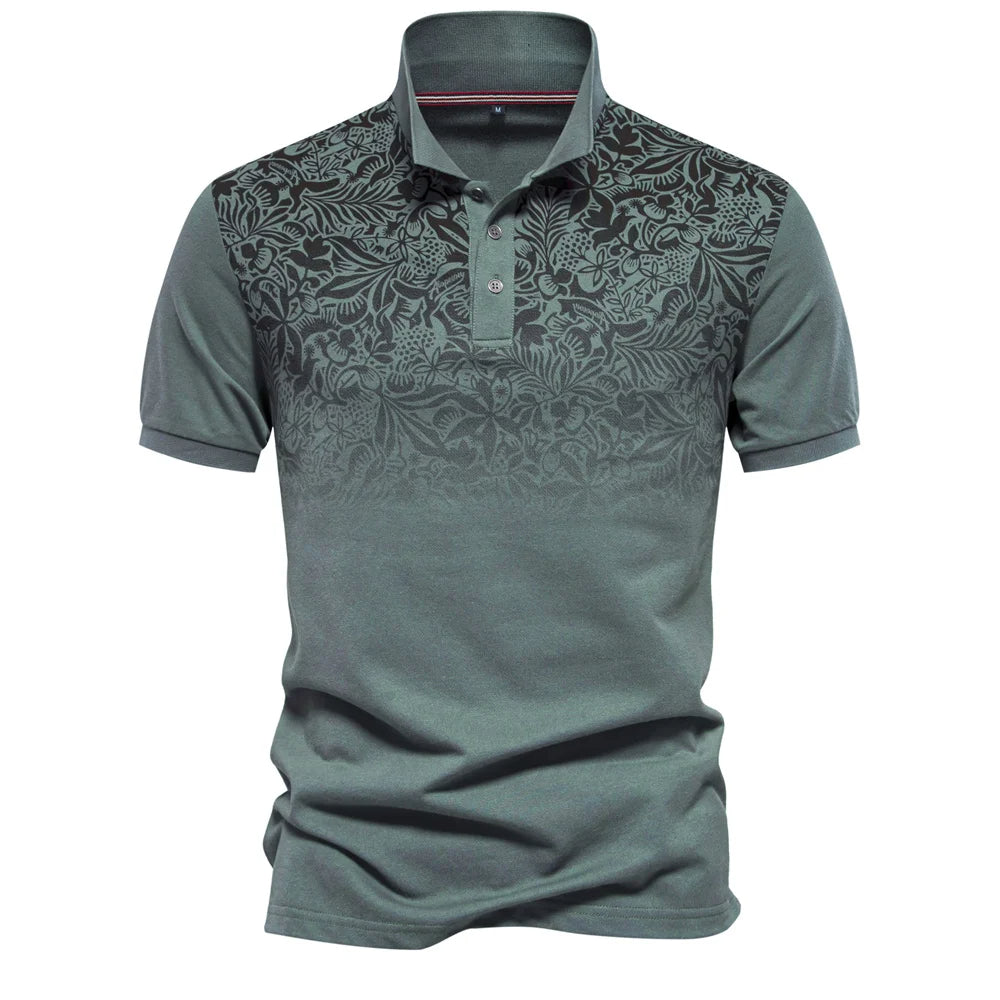 Cotton Blend Polo Shirts for Men Short Sleeve