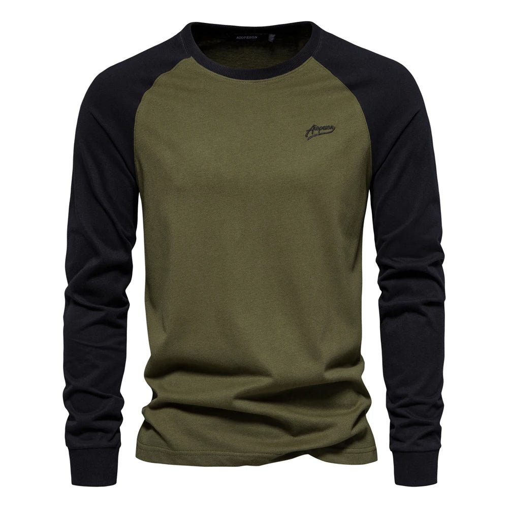 Men's Cotton Long Sleeve O-neck Sweat shirt