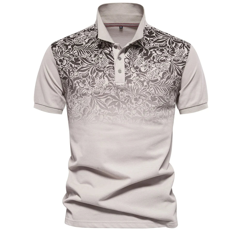 Cotton Blend Polo Shirts for Men Short Sleeve