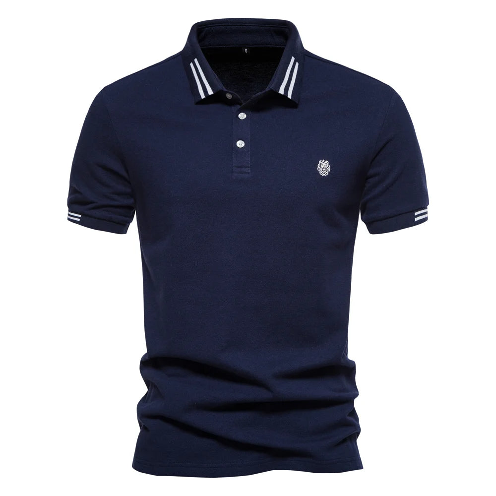 Men's Polo Shirts Casual Solid Color Short Sleeve