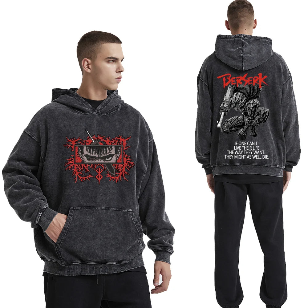 Berserk Anime Hoodies Men 100 cotton