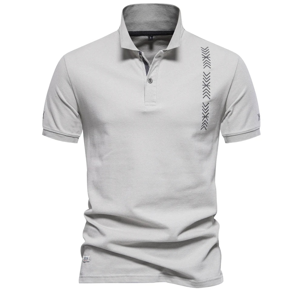 Cotton Polo Shirt for Men Brand Quality Embroidery Short Sleeve