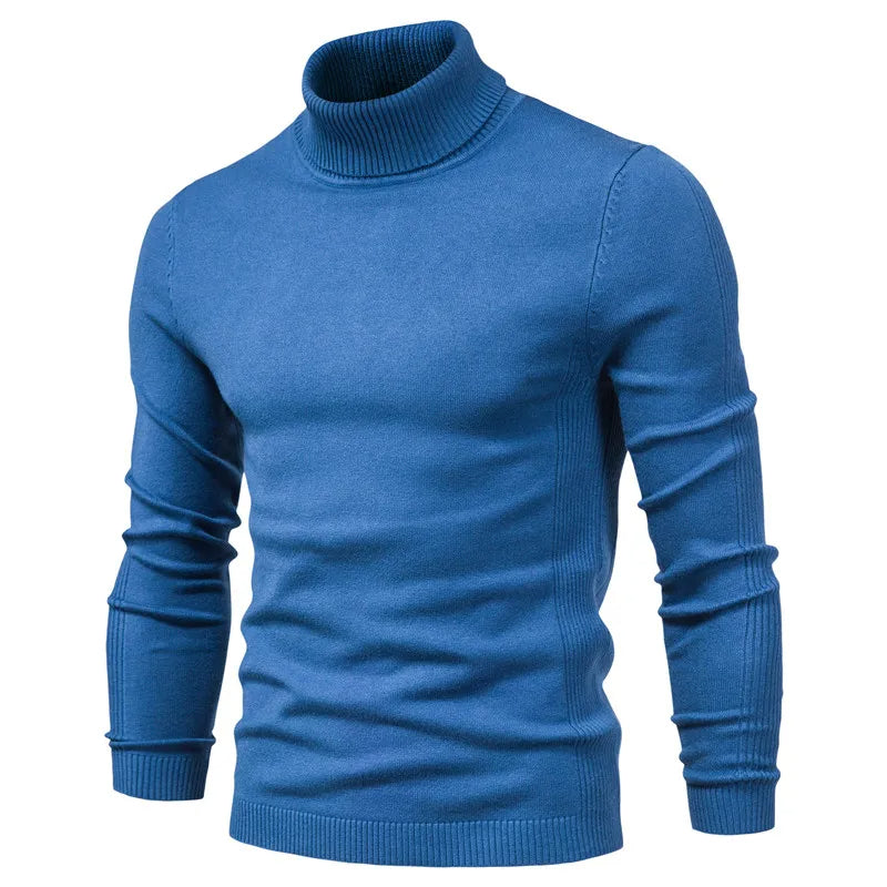 Winter Turtleneck Thick Mens Sweater shirt Casual Turtle Neck