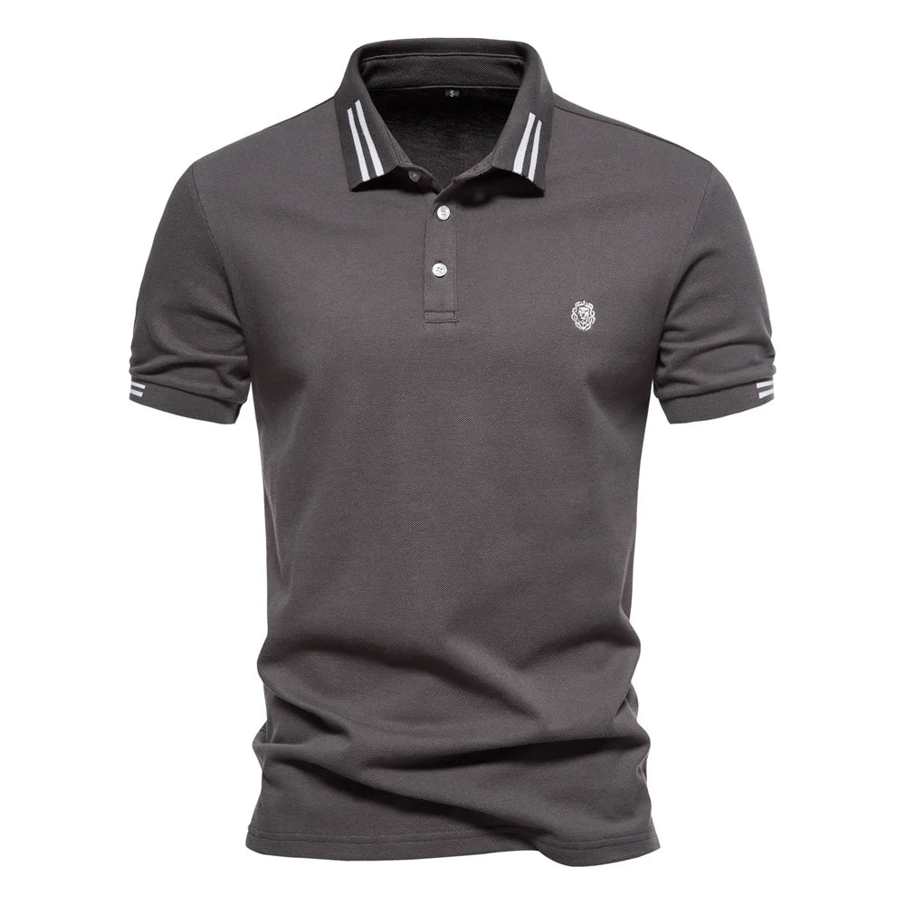 Men's Polo Shirts Casual Solid Color Short Sleeve