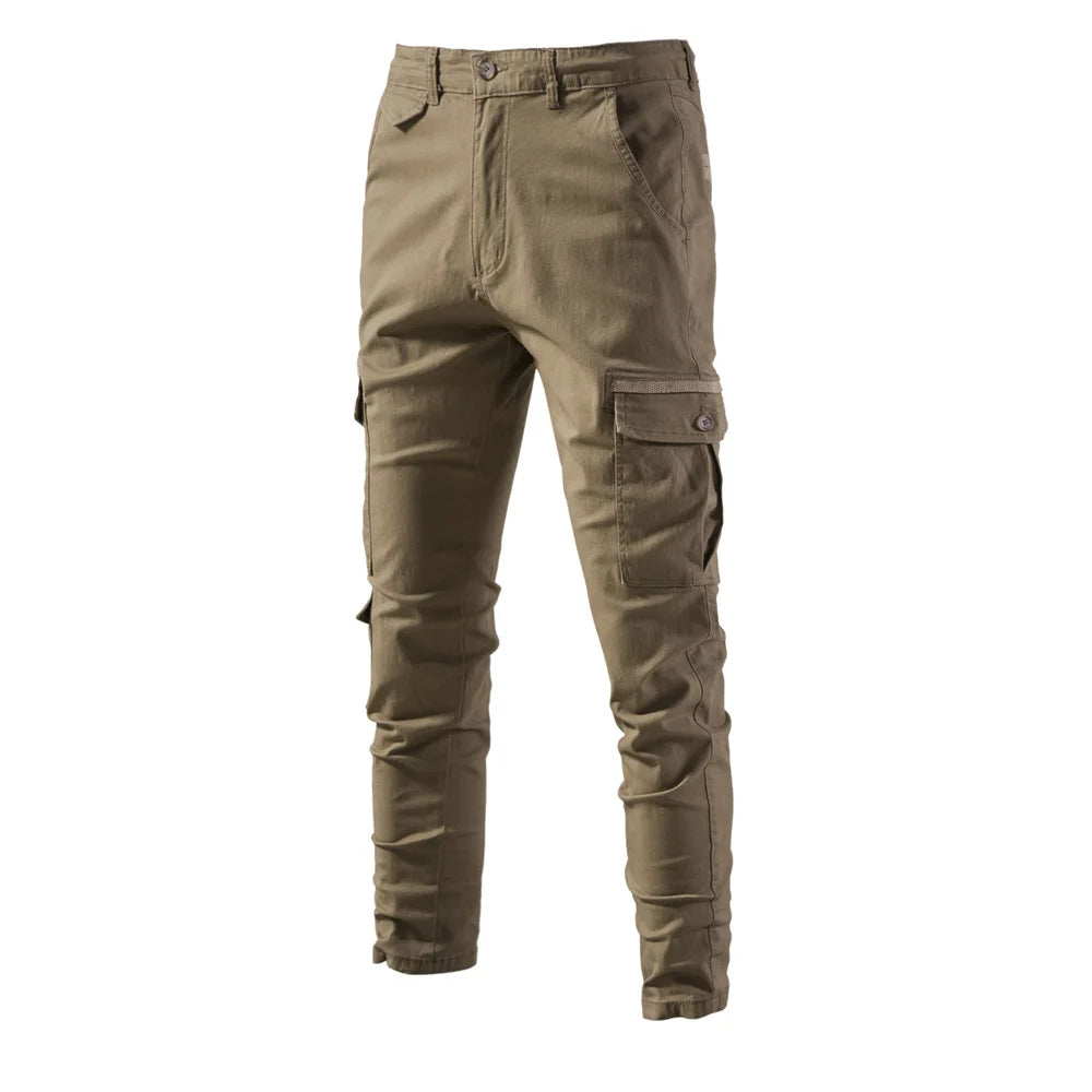 Cotton Men's Cargo Trousers High Quality Casual Pants