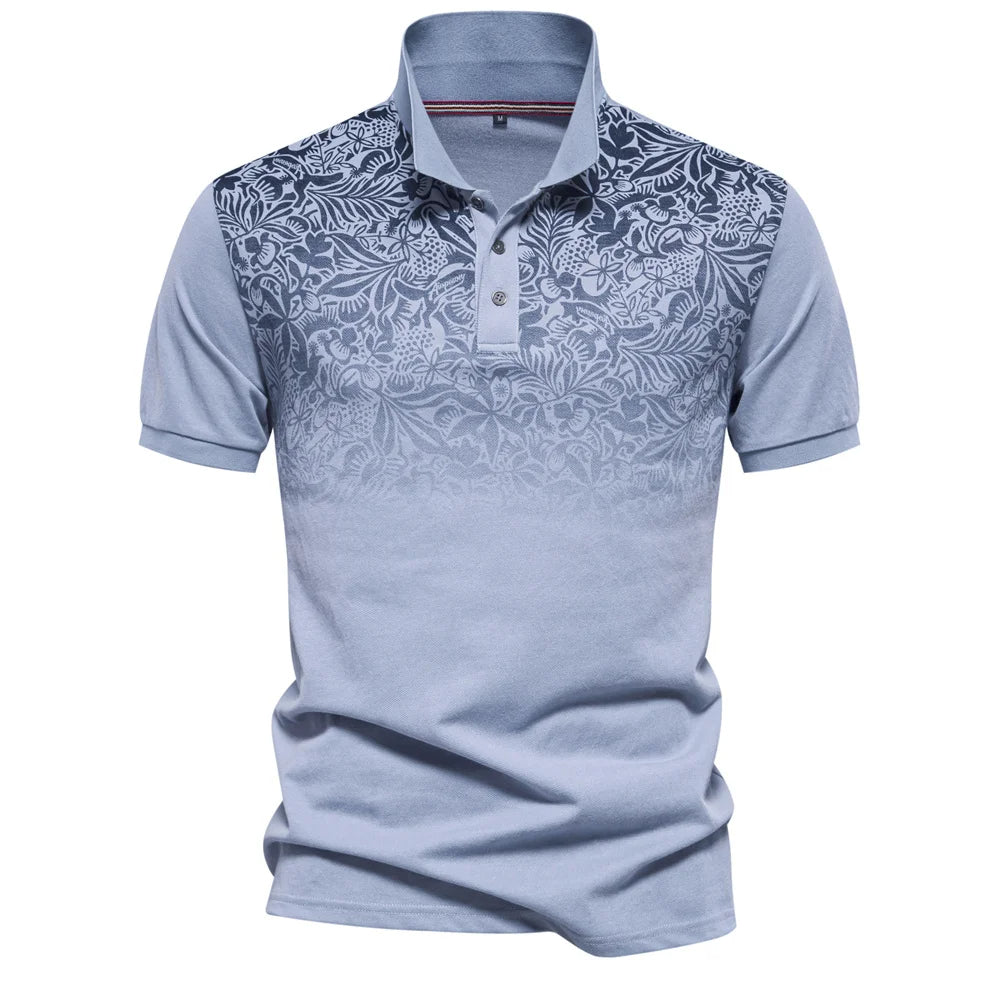 Cotton Blend Polo Shirts for Men Short Sleeve