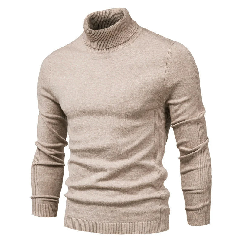 Winter Turtleneck Thick Mens Sweater shirt Casual Turtle Neck