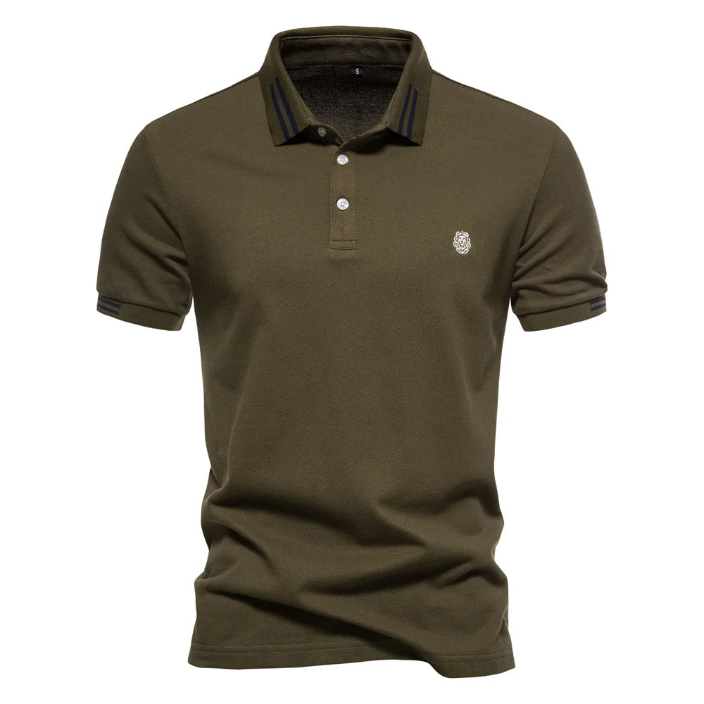 Men's Polo Shirts Casual Solid Color Short Sleeve