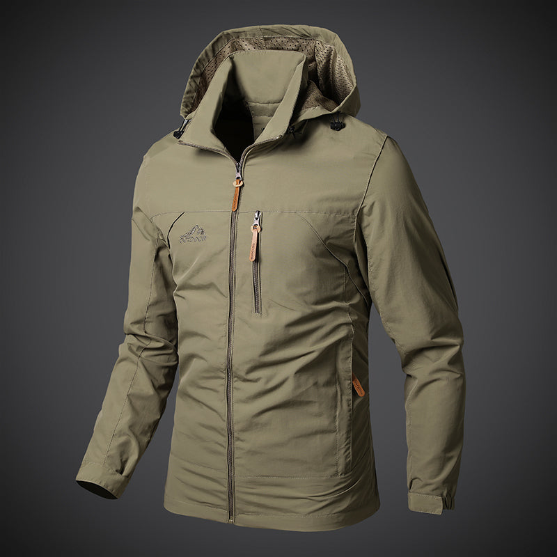 Men's Windbreaker Jackets Waterproof Military Hooded Coat