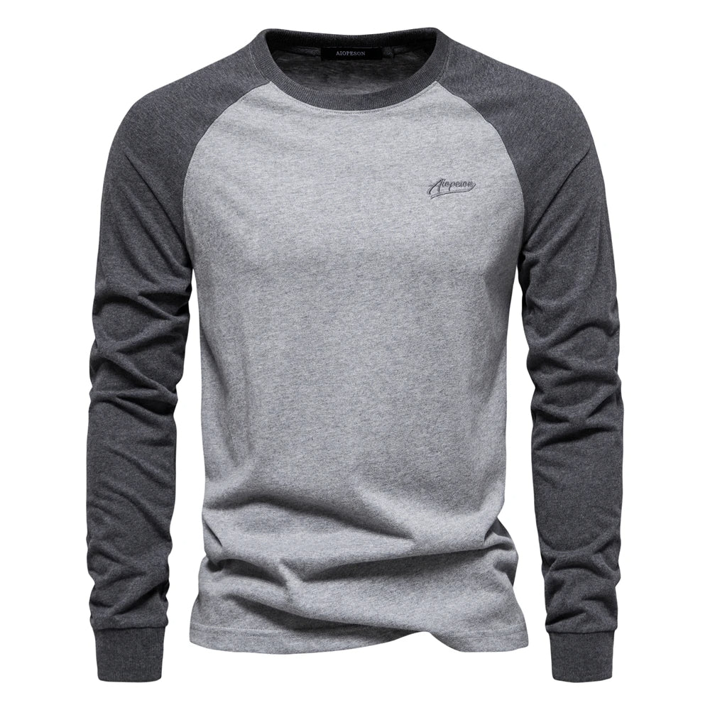 Men's Cotton Long Sleeve O-neck Sweat shirt