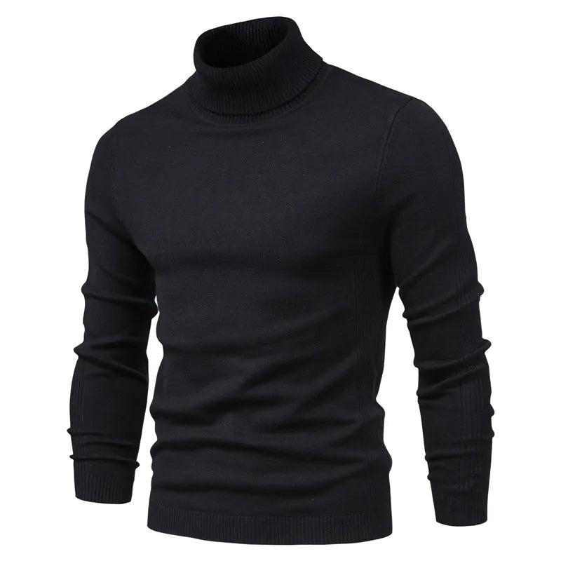 Winter Turtleneck Thick Mens Sweater shirt Casual Turtle Neck