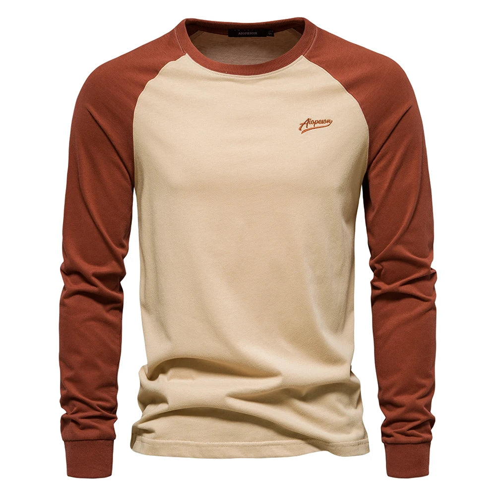 Men's Cotton Long Sleeve O-neck Sweat shirt