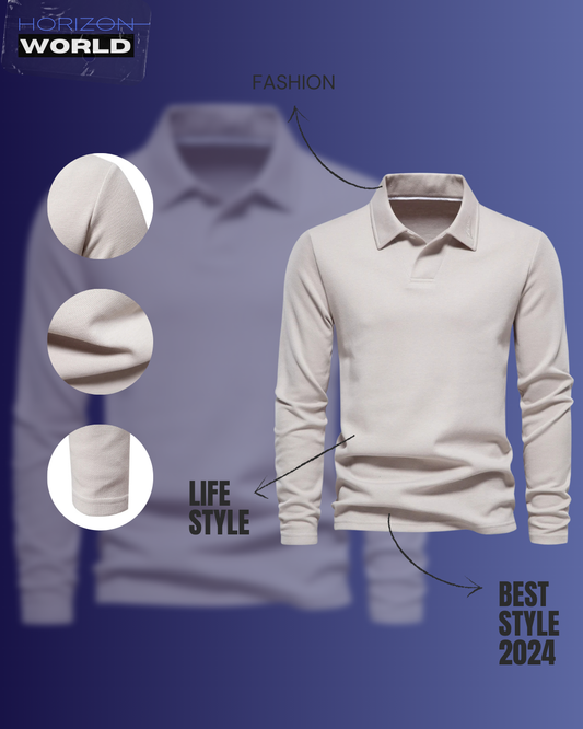 Polo Shirt for Men Fashion Neck Turn Down Collar Mens Casual