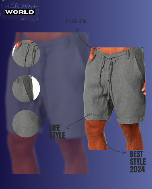 Men's Cotton Linen shorts Pants