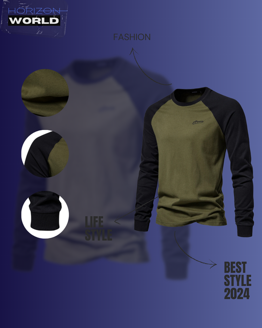 Men's Cotton Long Sleeve O-neck Sweat shirt